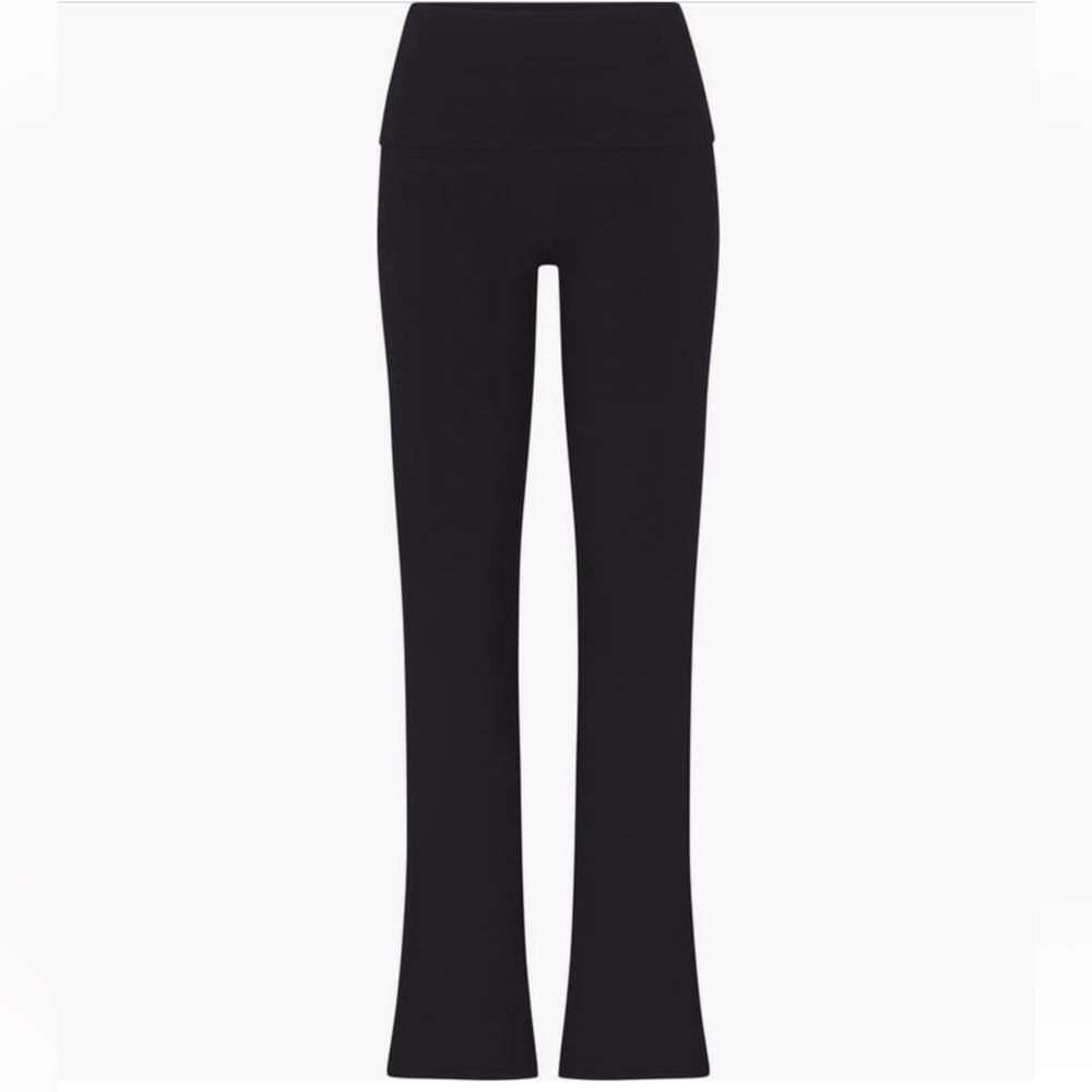SKIMS Cotton Jersey Foldover Pant | Soot | Size S - Picture 4 of 7